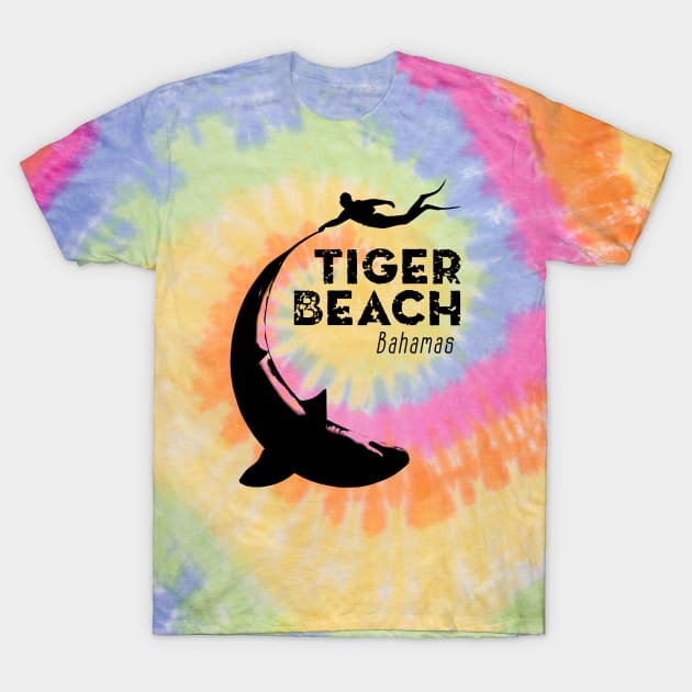 Shark Diving - Tiger beach, Bahamas T-Shirt by TMBTM